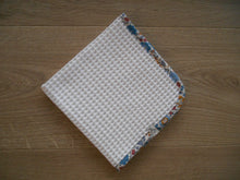 Load image into Gallery viewer, D'anjo Liberty Edged Organic Waffle Burp Cloth