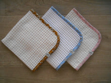 Load image into Gallery viewer, Capel Liberty Edged Organic Waffle Burp Cloth