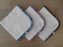 Load image into Gallery viewer, Liberty Edged Muslin Burp Cloths - Strawberry Thief