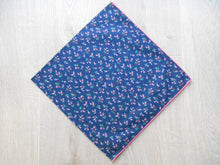 Load image into Gallery viewer, Buds on Navy Liberty Headscarves
