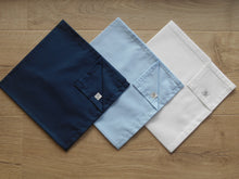 Load image into Gallery viewer, Large Hemmed Liberty Handkerchief - Navy, Blue, White