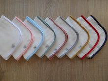 Load image into Gallery viewer, Satin Edged Muslin Burp Cloths