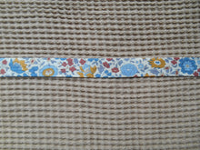 Load image into Gallery viewer, D'anjo Liberty Edged Organic Waffle Burp Cloth