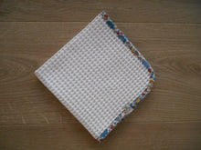 Load image into Gallery viewer, D&#39;anjo Liberty Edged Organic Waffle Burp Cloth
