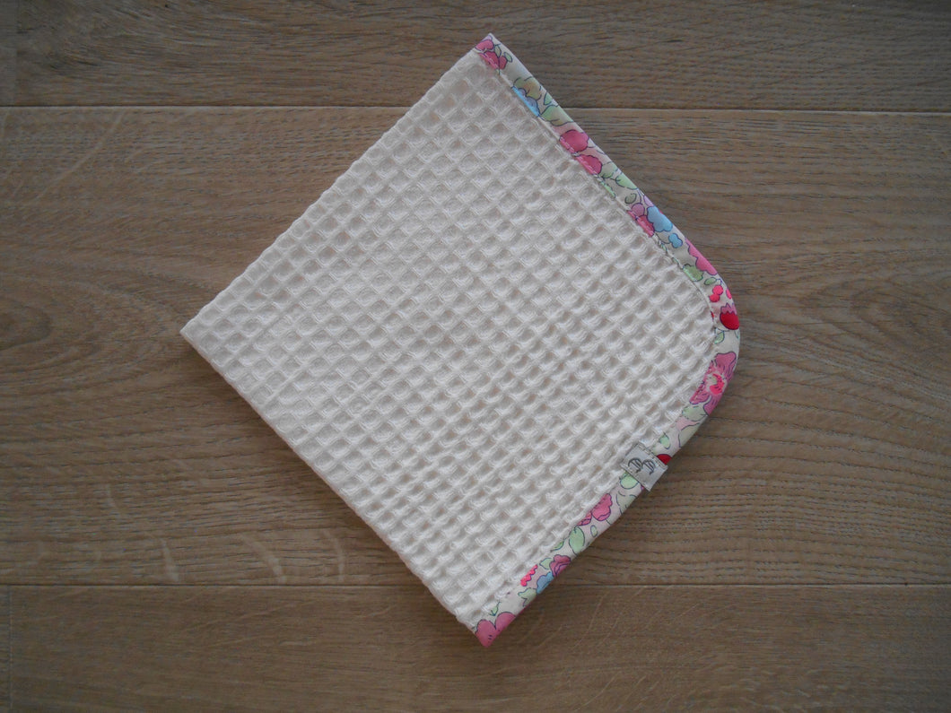 Betsy Liberty Edged Organic Waffle Burp Cloths