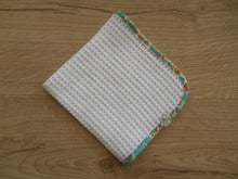 Load image into Gallery viewer, Betsy Liberty Edged Organic Waffle Burp Cloths
