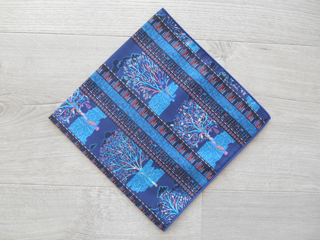 Large Liberty Handkerchief - Forest Stripe