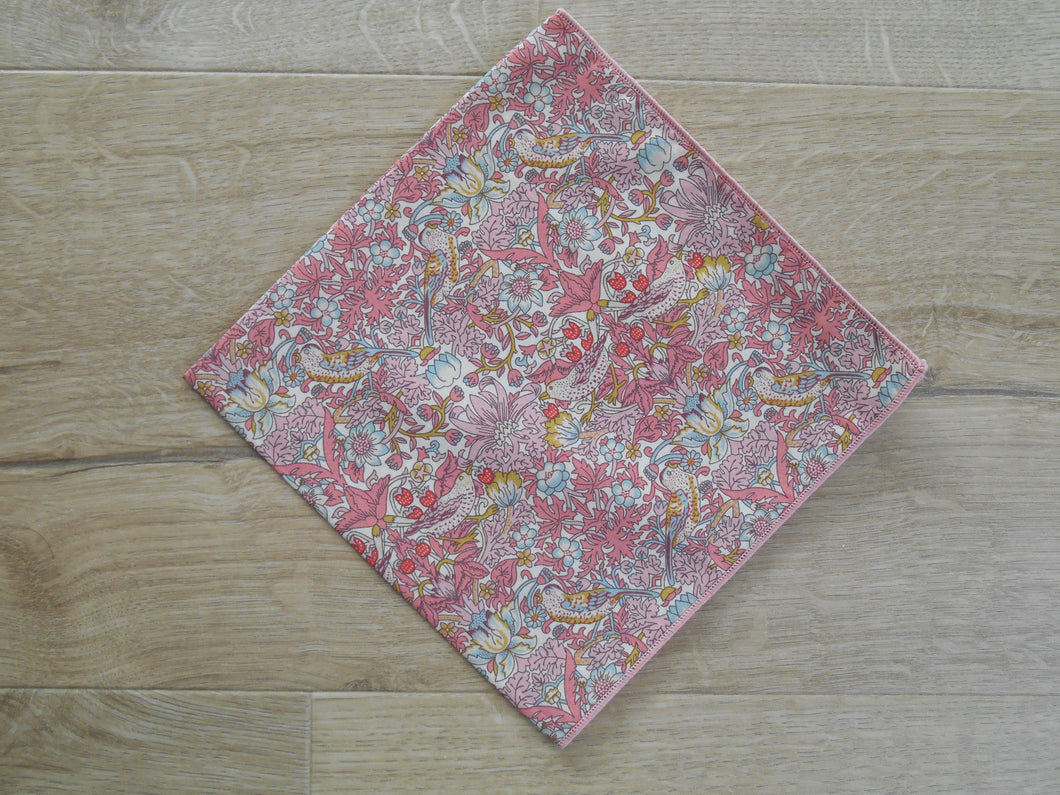 Strawberry Thief Spring Liberty Handkerchief