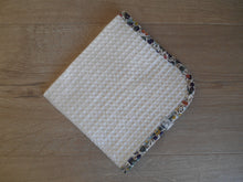 Load image into Gallery viewer, Wiltshire Liberty Edged Organic Waffle Burp Cloth
