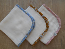 Load image into Gallery viewer, Liberty Edged Muslin Burp Cloths - Capel
