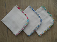 Load image into Gallery viewer, Liberty Edged Muslin Burp Cloths - Betsy
