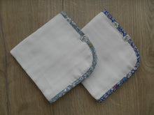 Load image into Gallery viewer, Liberty Edged Muslin Burp Cloths - June&#39;s Meadow
