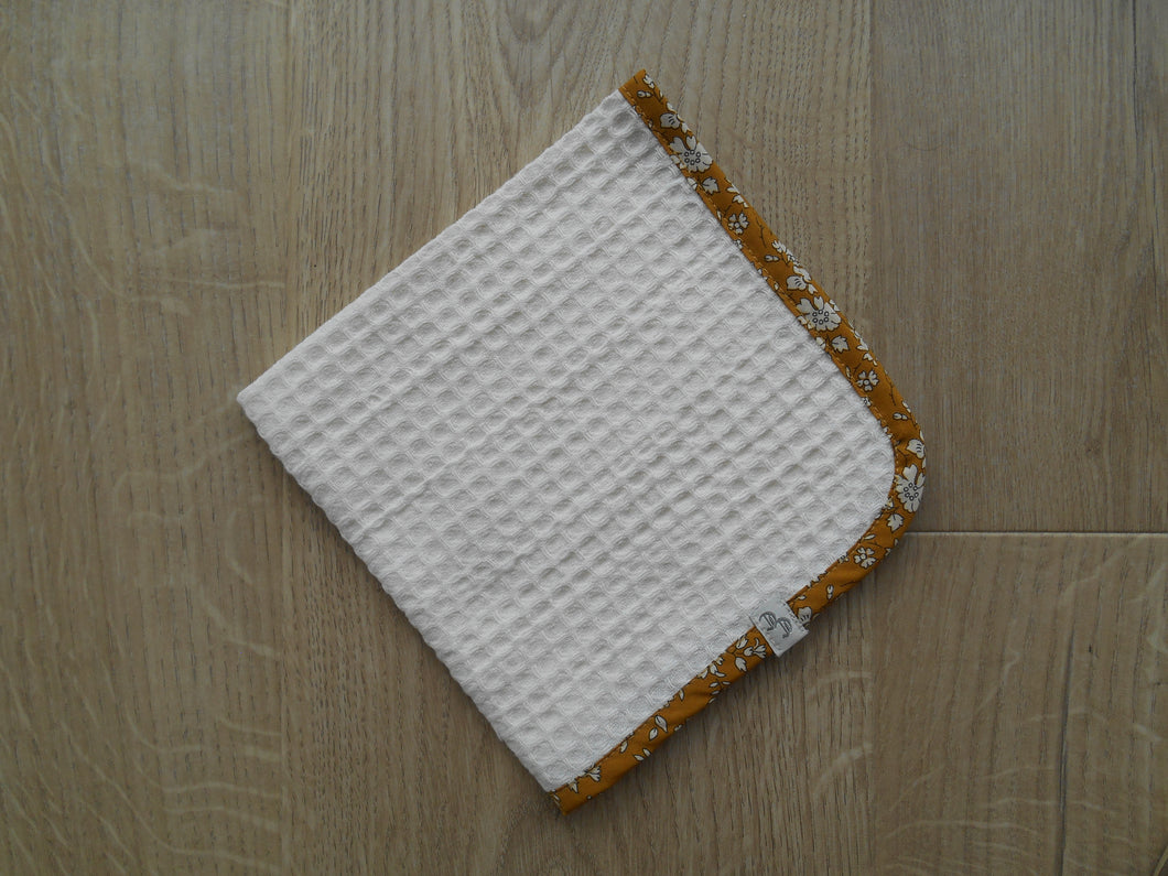 Capel Liberty Edged Organic Waffle Burp Cloth